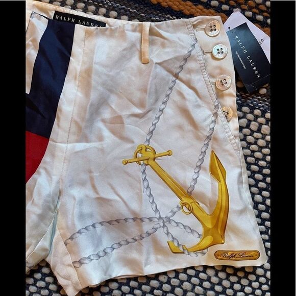 Ralph Lauren black label silk shorts sz 2 - Picture 4 of 12